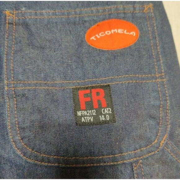 Ticomela Men's FR Fire Resistant Carpenter Jeans Cat 2 Size 34x 30 - Picture 4 of 4